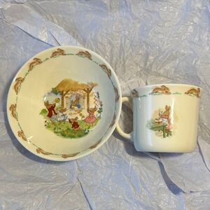 BUNNYKINS 1936 Royal Doulton Mug and bowl set